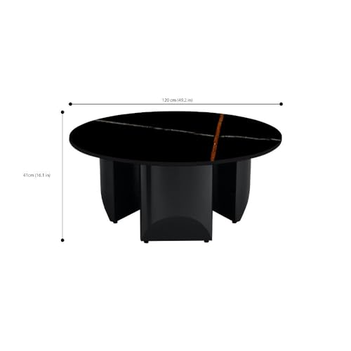 Image of Wakefit Center Table | 1 Yr Warranty | Coffee Table for Living Room Wooden, Tea Table for Living Room Wooden, Sofa Table, Free Installation from Brand, Modern Multi-Functional & Wobble-Free(Kopi)