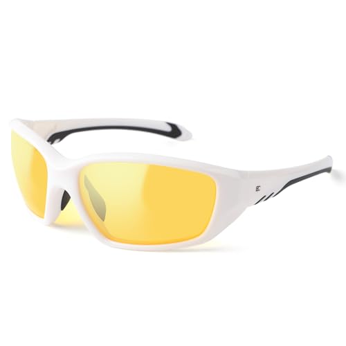 BIRCEN Driving Night Vision Glasses for Men: Women Sport Running Cycling Yellow Glasses Anti Glare