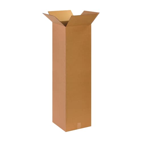 Image of BOX USA 14 x 14 x 48 Corrugated Cardboard Boxes, Tall 14 inchL x 14 inchW x 48 inchH, Pack of 10 | Shipping, Packaging, Moving, Storage Box for Home or Business, Strong Wholesale Bulk Boxes