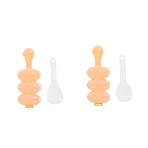 PRETYZOOM 2 Juegos Molde de bolas de arroz con albóndigas pelota cubo criba vibradora molde de arroz papel de arroz molde para sushi molde de bola de arroz de bricolaje páginas Orange