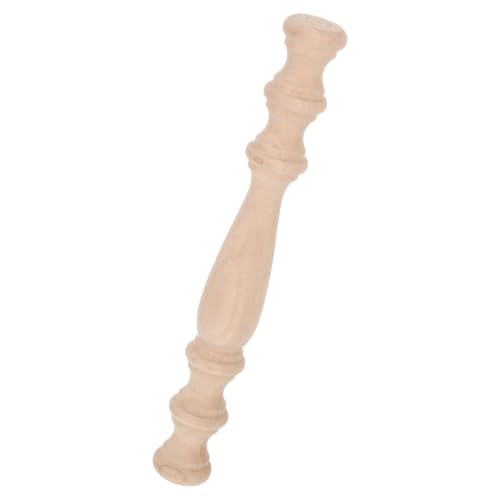 Columna redonda de madera tallada con ornamentos europeos de alta ebanistería para muebles