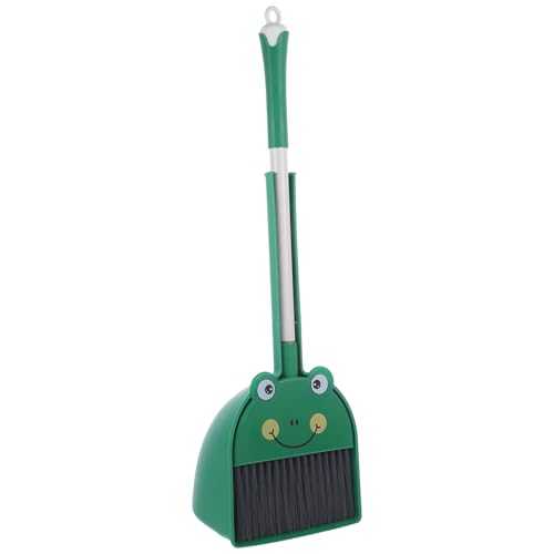 DECOMELODY 幼児用ほうきちりとり カエルデザイン 向けお掃除プレイキット 家 幼稚園対応 小型軽量で扱いやすい掃除用具