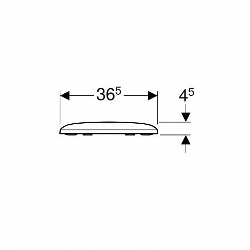 Geberit iCon Square WC seat, white, with soft-closing mechanism, 500837011-500.837.01.1