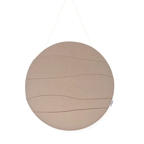 Livlig53 Filz Hängeorganizer für Briefe, Zeitung, Schlüssel, ø 45cm Ordnungssystem hängend für Küche, Wohnzimmer und Büro. Farbe: Beige