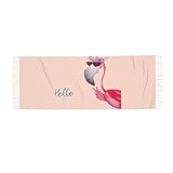 Dimensioni sciarpa: la nostra sciarpa stampata Hello Glasses Flamingo misura 196 x 68 cm con frangia. Possiamo usarlo non solo come sciarpa tradizionale, poncho o scialle, ma anche come comoda sciarpa coperta, perfetta per primavera, autunno e inverno.