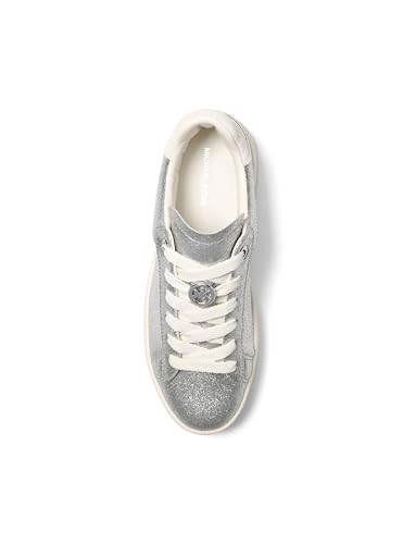 Michael Kors Women's Dottie Lace Up Sneaker, Silver, 8