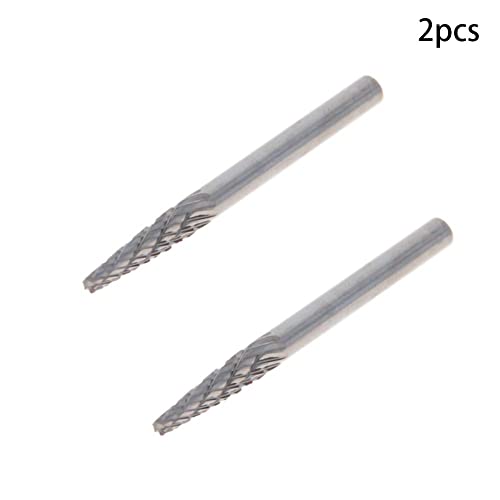Fresas rotativas Auniwaig 3mm con patrón doble, 2 piezas miniatura 3