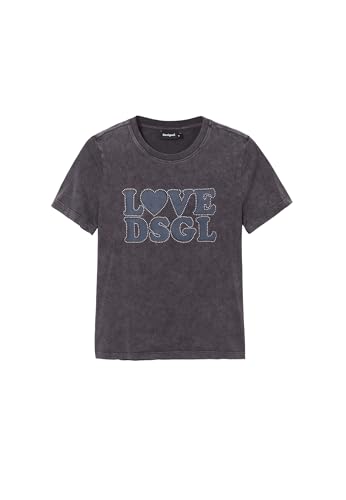 T-Shirt Manches Courtes Desigual en Tricot Noir Idéal pour vos Sorties