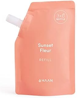 HAAN Hydroalcoholic Gel Refill  Moisturising Hand Sanitizer Spray 100 ml with Aloe Vera  Sunset Fleur Scent