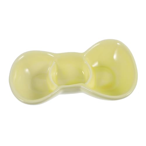 NAMOARLY 1pc Dipping Dish Snacks Flavored Dish Snack Dish Condiment Plate Dishes for Cooking Dipping Sauce Dish Seasoning Plate Saucer Plate Vinegar Dish Appetizer Plate Ceramics Yellow