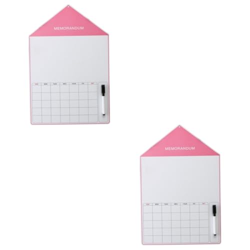 Operitacx 2 Piezas etiquetas de mensajes embellecedor frigorifico magnetic board congelador refrigeradores pizarra blanca magnética recordatorio de nevera etiqueta de nota rosa