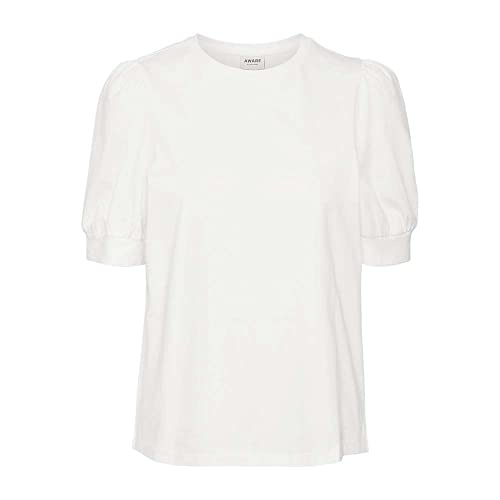 VERO MODA Vmkerry 2/4 O-Neck Top VMA Noos, Camiseta Mujer, Blanco Brillante, M