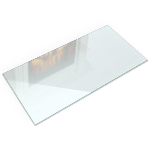 Base De Vidrio Esmerilado Rectangular 100x50 cm | Ignífuga | Protección contra la Suciedad | Resistente A Chispas y Arañazos | Fácil de Limpiar | Vidrio Traslúcido | Cristal Templado