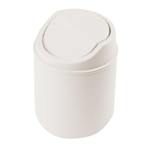 Mini MüLleimer,TischmüLleimer Mit Deckel,Tisch MüLleimers,Kleiner PapiermüLleimers, FüRbüRos, Kinderzimmer, Schminktisch,Wohnzimmer,Tischabfalleimer, Tischabfalleimer,PapiermüLleimer (001Weiß)