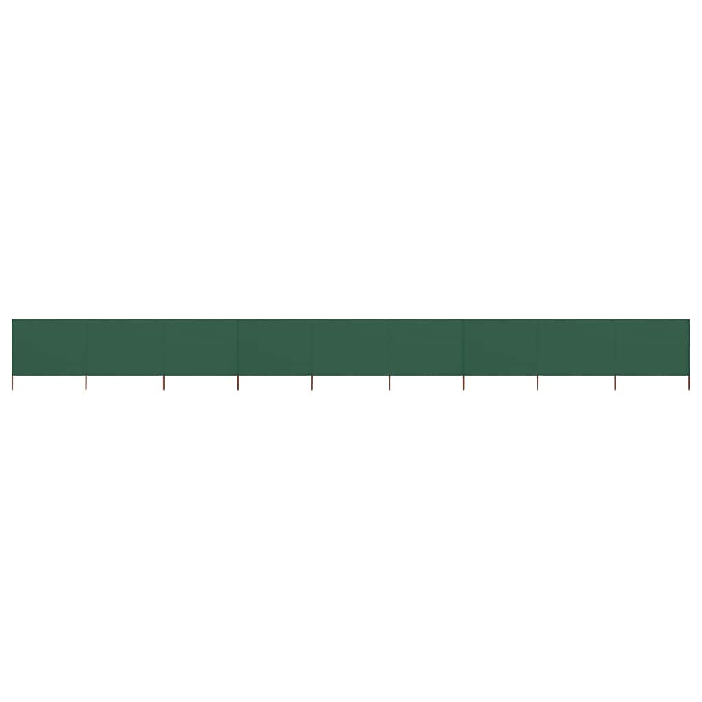 Gecheer 9-panel Wind Screen Patio Balcony Privacy Screen Cover Terrace Camping Fabric Windbreaker Shelter 1200x120 cm Green