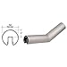 CRL Brushed Stainless 32 Degree Lower Incline Corners for 4" Diameter