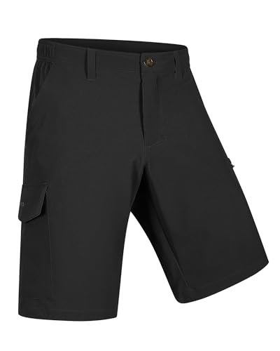 33,000ft Mens Golf Shorts Stretch Hiking Shorts UPF50+ Summer Trekking Pants Packable Outdoor Cargo Shorts with 7 Pockets Breathable Capri Shorts for Hiking, Golf, Camping, Travelling