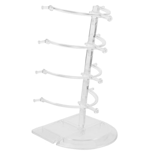 Happyyami Glasses Display Stand Eyeglasses Holder Wall Sunglasses Organizer Sunglasses Storage Organizer Eye Glasses Holders Stand Glasses Rack Organizer Eyeglasses Stand Transparent Plastic