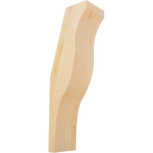 Ekena Millwork BRC04X06X18FST00RDF 4"W x 6"D x 18"H Funston Rough Sawn Knee Brace, Douglas Fir