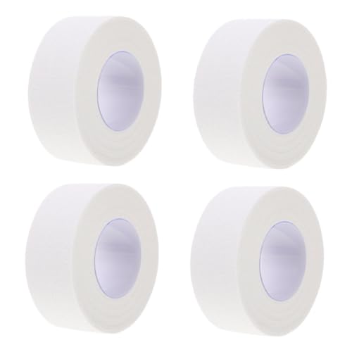 TOBBOMEY 4 Rolls Pressure Sensitive Tape Breathable Medical Tape Transfusion Fixing Tools Medical Supplies Strips Scar Safe Medical Tape Hospital Medical Tape Tearable Tape Cotton White