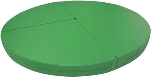 Heavy Duty 2in Thick Round Pole Dance Mat with Skid-Proof PU Leather Covering - Safe Crash Mat for Dance Pole Practice, Studio & Home Use