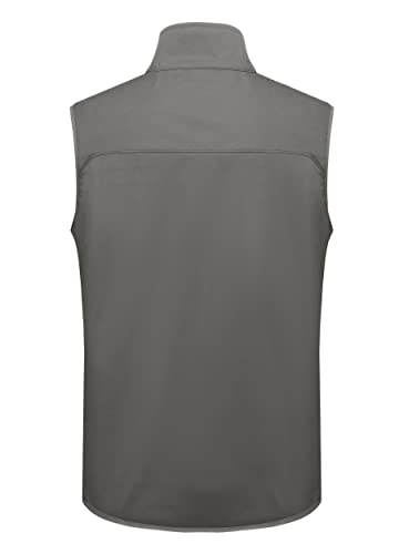 Willit Men's Golf Vest Lightweight Softshell Vest Outerwear Sleeveless Jacket For Hiking Runing Causal Steel Gray Xl #TOP5