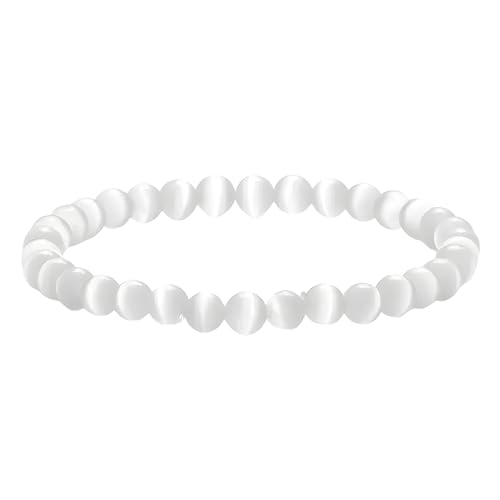 Bracelet opale et œil de chat en quartz : le cadeau ajustable idéal pour homme et femme