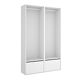 DEKIT GRUPO RIMOBEL SUIT - Conjunto de armario-vestidor con dos zapateros - BLANCO/NATURAL - 205 x 120 x 45