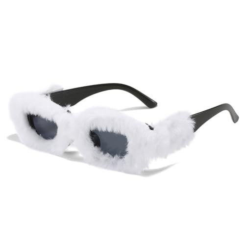 Lunettes de soleil tendance style Y2K en peluche douce