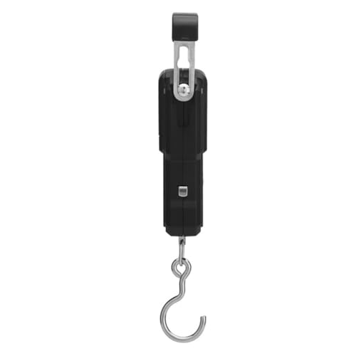 Toyvian Báscula para Equipaje Portátil Negra de Mano Pantalla LCD Digital Capacidad 75 Kg y Precisión 10 G Cuerpo ABS Ligero y Empuñadura de Acero Segura Adecuado para Viajes y Pesaje