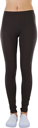 Image of ToBeInStyle Women's Skinny Fit Cotton Full Length Leggings Tights - Regular and Plus Sizes