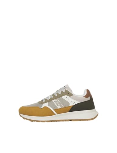 JACK & JONES Homme Sneaker Jfwoswald Tape Combo Baskets Noos, Jaune doré, 43 EU