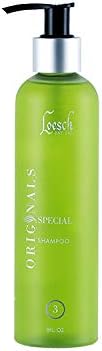Loesch 8 oz Original Special Shampoo, four times stronger, removes dissolved and suspended waxes, hydrocarbons, fatty acids, and debris in the hair follicles and on the scalp.