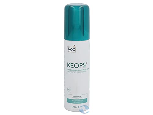 RoC - KEOPS Desodorante Spray Fresco - Antitranspirante - Eficacia 48 Horas - Sin perfume - Sin Alcohol y Sin Fragancia - Todo Tipo de Piel - 100 ml
