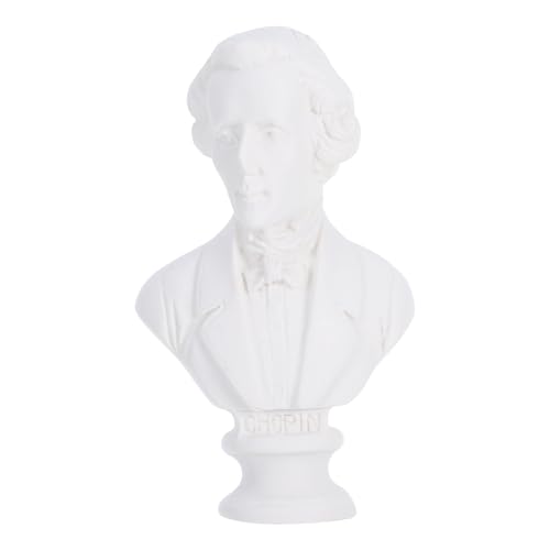 ULDIGI Statua Busto in Resina di Musicista Miniatura, Scultura Decorativa Europea per Arredamento Casa e Ufficio, Piccola Statuetta da Tavolo Versatile per Collezionisti e Appassionati