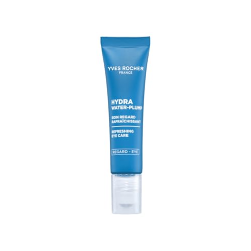 Yves Rocher Hydra Water Plump Contorno de Ojos Refrescante con Efecto Crio – Hidrata y Despierta la Mirada – Edulis y Ácido Hialurónico – Todo Tipo de Piel – 15 ml