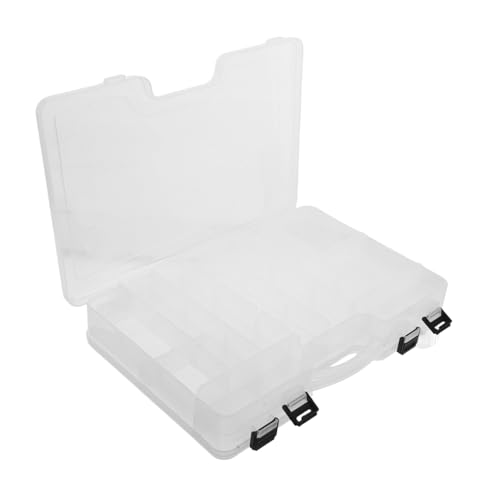 JOINPAYA Double Sided Fishing Large Capacity Organizer for Hooks and Accessories Portable White Storage Bin with Dual Compartments for Efficient Fishing Gear Management
