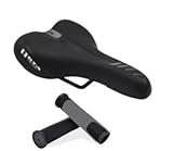 Selim Speed Anatômico para Bicicleta Speed e MTB – Confortável, Resistente à Água, Fácil Instalação, Acompanha Par de Manoplas de Borracha(Vermelho)