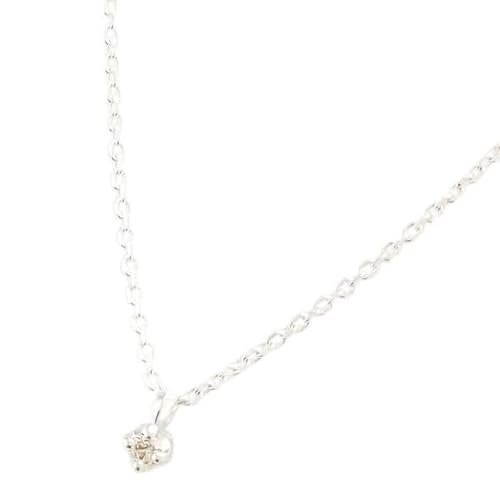 [アガット] シルバーダイヤモンドネックレス（0.03 ct） ホワイト フリー