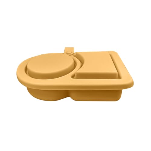 Generisch Recipiente para salsas con tapa y dos compartimentos, cajas de almacenamiento a prueba de fugas para cocina, ensalada de frutas y estación de degustación