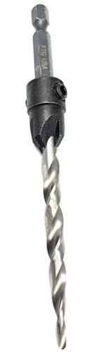 Image of FTG USA #14 (1 /4 inch) Adjustable Tapered Wood Countersink Drill Bit | Sharp tapered drill bit for clean woodworking. Great for adjustable countersink drilling projects on hard or soft wood