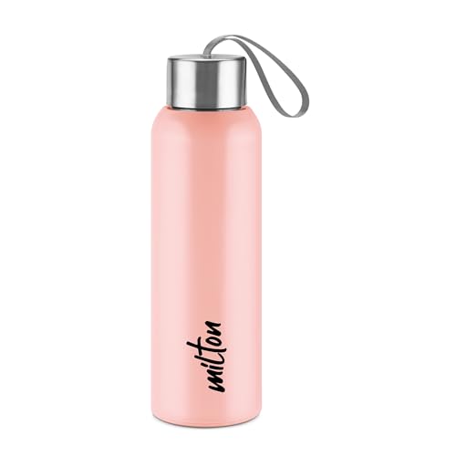 Image of Milton Halo 600 Steel Thermoware, Inner Steel, PU Insulated, Leak Proof Water Bottle for School Kids, Office, Gym, Easy to Carry Strap, 500 ml, Pink