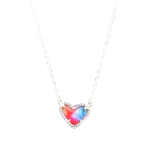 Resin druzy jewelry collier bleu clair avec pendentif coeur texas