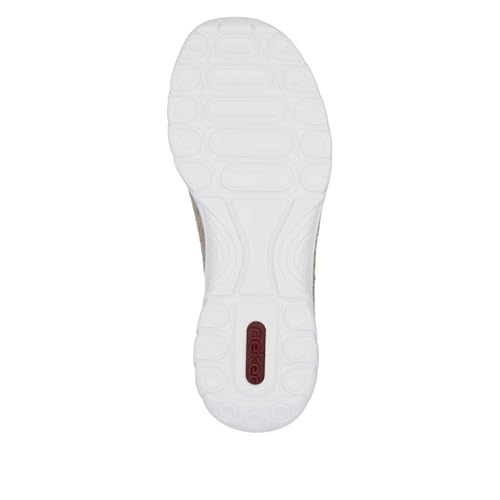 Image of Rieker N42V1 Nikita Women's Sneakers - Lightweight Walking Slip-On Sneakers with Floral Design, Elastic Bungee Lacing & Cushioned Durable Sole for Comfort