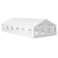Outsunny 19.5' x 39' Party Tent, Heavy Duty Outdoor Canopy Tent Shelter with Removable Sidewalls, 2 Doors and 20 Windows, Large Tents for Parties, Wedding, Events, BBQ Grill, White