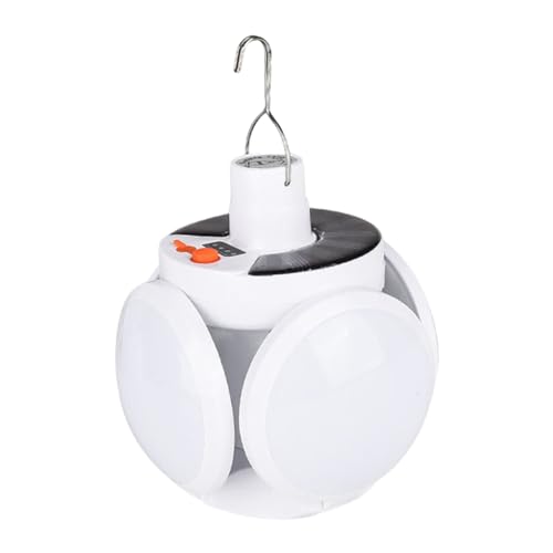 SOPOTUTU Lámpara LED Camping Portátil Plegable con Gancho Metálico Recargable Solar y USB Luz para Tienda y Emergencia