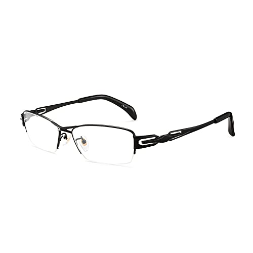 Lunettes demi-cadre carrées homme pour verres correcteurs noir