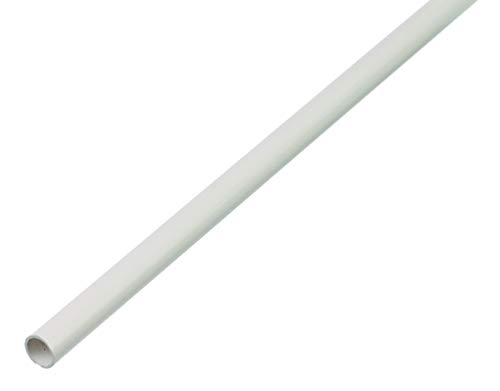 Alberts 484910 Tubo tondo, plastica, bianco, 1000 x 7 x 1 mm