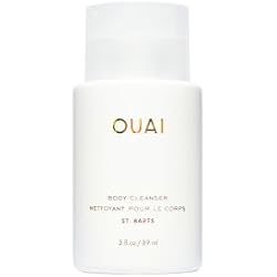 OUAI Body Cleanser, St. Barts Travel Size - Foaming Body Wash with Jojoba Oil & Rosehip Oil to Hydrate, Balance & Soften Skin - Paraben, Phthalate & Sulfate Free Skin Care Products (3 fl oz)