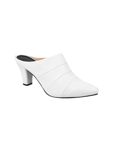 Image of TRYME Fashion Pointed for Party and Formal Occasions Mules Cone Block Heel Sandals for Girls & Women